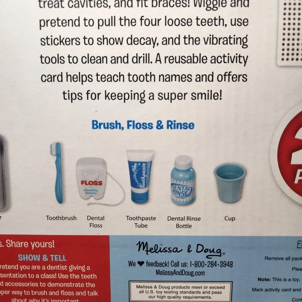 NEW Melissa & Doug Dentist Dental Pretend Play Teeth Set 25-piece